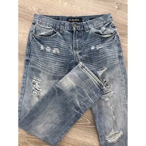 CJ BLACK PREMIUM Men Slim Fit Distressed Blue Denim Jeans Size 32x32 Y2K
